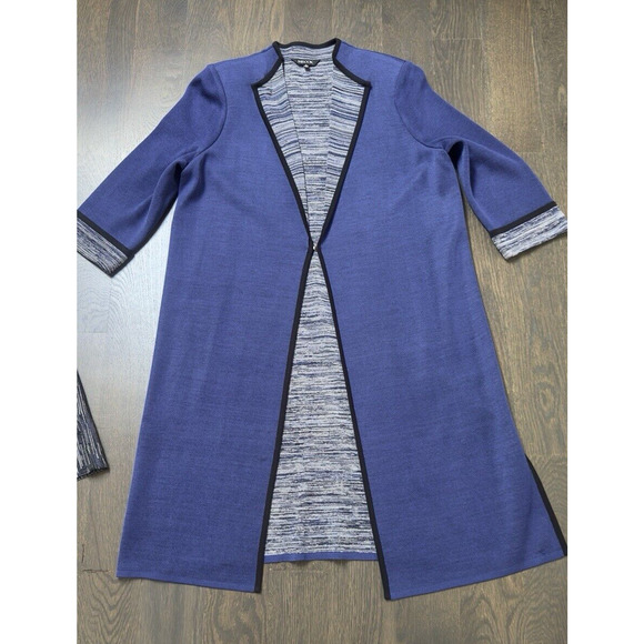 MISOOK 2-Piece Dress +‎ Long Jacket Set Outfit Separates Blue Black sz M - Picture 3 of 10